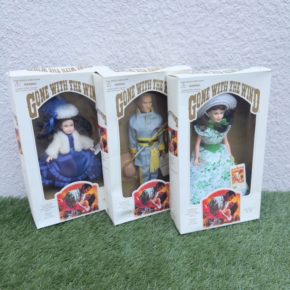 World Doll Gone With The Wind Collectible Doll Lot Scarlett Ashley Bonnie